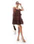 Фото #2 товара River Island macrame mini dress in brown