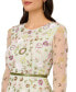 ფოტო #4 პროდუქტის Women's Sheer-Sleeve Floral Beaded Gown