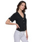 ფოტო #3 პროდუქტის Women's Embellished Short-Sleeve Top
