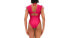 Andrea Iyamah Womens Tie Shoulder Plunging One-Piece Swimsuit Ruby Size XS