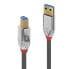 Фото #9 товара Кабель USB типа A на тип B Lindy Cromo Line 2м USB A - USB B - USB 3.2 Gen 1 (3.1 Gen 1) 5000 Мбит/с серый