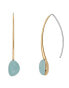 Charming bicolor earrings Sofie Sea Glass SKJ1807710 gold, bicolor, silver, turquoise - фото #1