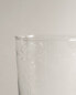 Engraved floral glass tumbler