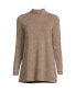 ფოტო #1 პროდუქტის Women's Cashmere Mock Neck Swing Tunic Sweater