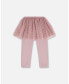 Big Girls Leggings With Tulle Skirt Lilac