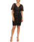 Adrianna Papell Sheath Lace Midi Dress Women's 2