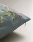 Flower and butterfly cushion cover