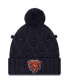 Фото #1 товара Women's Navy Chicago Bears Toasty Cuffed Knit Hat with Pom