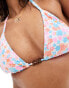 Cotton On triangle bikini top in orange floral LEA FLORAL, 2XL - EU 46 - фото #2