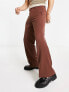 Фото #7 товара ASOS DESIGN smart flared trousers in brown