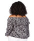 Plus Size Animal-Print Off-The-Shoulder Top