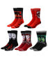 Men's Warner Brothers Horror Movie Characters 5-Pack Crew Socks