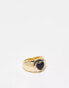 Bolongaro Trevor heart rignet ring in antique gold