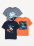 Фото #1 товара Short-Sleeve Graphic T-Shirt 3-Pack for Boys