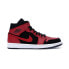 Фото #2 товара Кроссовки Nike Air Jordan 1 Mid Reverse Bred (Красный, Черный)