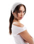 Фото #1 товара COLLUSION Y2K net headband in white