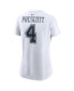 Women's Dak Prescott White Dallas Cowboys Player Name and Number T-shirt