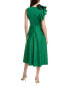 Badgley Mischka Scuba Midi Dress Women's Green 0