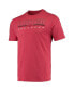 ფოტო #3 პროდუქტის Men's Heathered Charcoal, Cardinal Distressed Arkansas Razorbacks Meter T-shirt and Pants Sleep Set