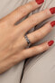 Stylish silver open ring RI082W