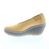 Fly London Yoza YOZA438FLY-004 Womens Yellow Leather Ballet Flats Shoes 36