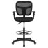 Фото #3 товара Mid-Back Black Mesh Drafting Chair With Adjustable Arms