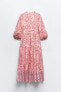 Фото #6 товара Ярусное платье с принтом ZARA
