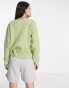 Pieces knitted cardigan in green