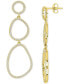 ფოტო #1 პროდუქტის Cubic Zirconia Openwork Triple Drop Earrings in 14k Gold-Plated Sterling Silver