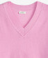 ფოტო #6 პროდუქტის Women's V-Neck Dropped-Shoulder Sweater, Created for Macy's