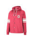 Women's Scarlet Ohio State Buckeyes Mia Striped Full-Snap Hoodie Jacket