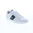 Фото #4 товара Lacoste Chaymon 0120 1 CMA Mens White Leather Lifestyle Sneakers Shoes