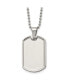 Фото #1 товара Chisel stainless Steel Polished Dog Tag on a Ball Chain Necklace