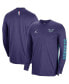 Фото #1 товара Рубашка для мужчин Jordan Аутентичная 2023/24 Длинный рукав Pregame Charlotte Hornets цвета фиолетового
