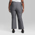 Фото #2 товара Women's Mid-Rise Slim Fit Pants - Wild Fable Gray Pinstriped 2X
