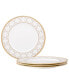 Trefolio Gold Set of 4 Dinner Plates, Service For 4