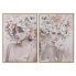 Фото #1 товара Картина Домашний ESPRIT Цветы современный 70 x 3,5 x 100 см (2 шт)