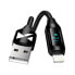 Фото #1 товара Kabel przewód do iPhone USB-A - Lightning z wyświetlaczem LED 2.4A 1m czarny
