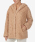 Фото #3 товара Women's Hooded Fleece Button-Front Bed Jacket