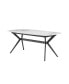 Фото #1 товара Modern Horse Belly Shape Dining Table With Metal Base