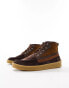 PS Paul Smith Coffmann suede stitch detail casual boot in brown