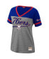 ფოტო #3 პროდუქტის Women's Julius Erving Heathered Charcoal Philadelphia 76ers Team Captain V-Neck T-shirt
