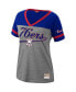 Фото #3 товара Women's Julius Erving Heathered Charcoal Philadelphia 76ers Team Captain V-Neck T-shirt