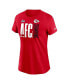 Фото #3 товара Women's Red Kansas City Chiefs 2022 AFC Champions Iconic T-shirt