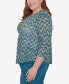 Фото #2 товара Plus Size Sedona Sky Novelty Space Dye Top with Necklace