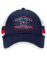 ფოტო #2 პროდუქტის Men's Navy, White Washington Capitals Fundamental Striped Trucker Adjustable Hat