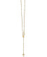 ფოტო #2 პროდუქტის Cross Rosary Lariat Necklace in 14k Yellow Gold, 19 1/2" + 3 1/2" extender