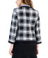 Фото #2 товара Women's Tweed 3/4-Sleeve Open-Front Blazer