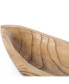 Wood Carved Boat Shaped Bowl Basket Rustic Display Tray
