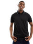 Selected Homme Leroy polo shirt with tipped collar in black